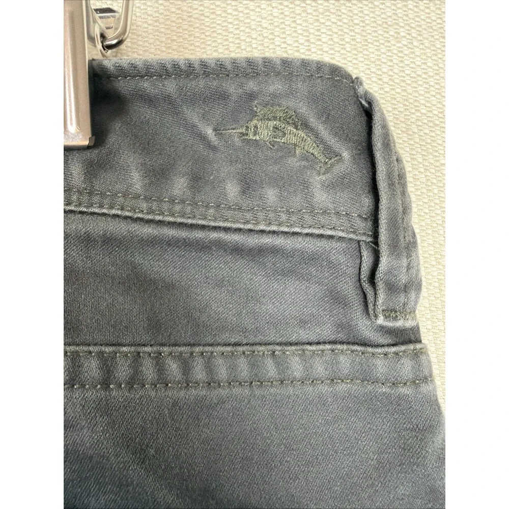 Tommy Bahama Men's Straight Leg 5-Pocket Gray Pants 36X30 Stretch Pima Cotton